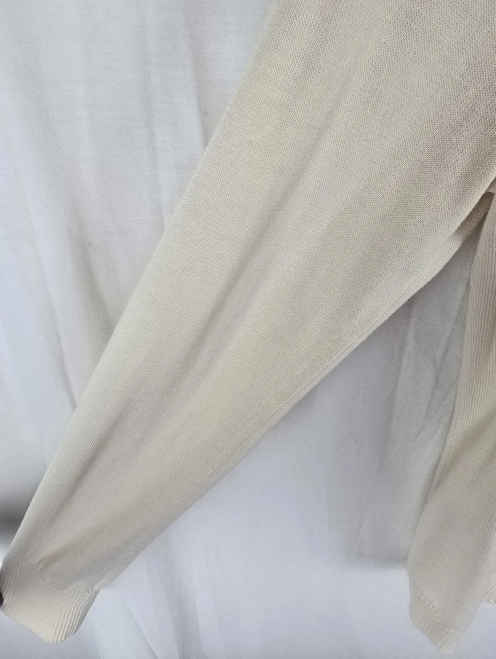 J. Crew Cream Embellished Button-Front 3/4th Length Sleeve Cardigan Sz S